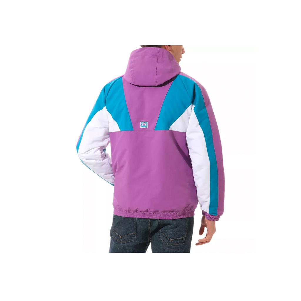 Vans Color Block Sports Hoodie Jacket Men Jackets Purple VN0A49K2ZSV