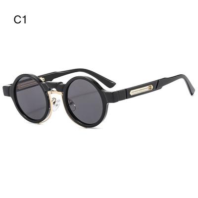 Fashion Round Frame Round Sunglasses Uv400 Protection  Gradient Shades Small Punk Sun Glasses For Women & Men
