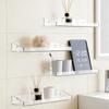 Floating Shelf Waterproof Shelf 2pcs Acrylic Floating Shelves Waterproof Wall Display Shelves for Bathroom Bedroom for Decor