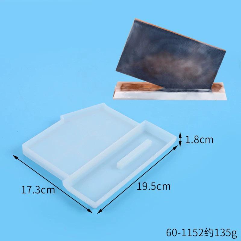 WTEMPO DIY Epoxy Resin Mold Storage Stand Desktop Book Shelf Drip Glue Mold Handmade Tablet Phone Holder Silicone Mold