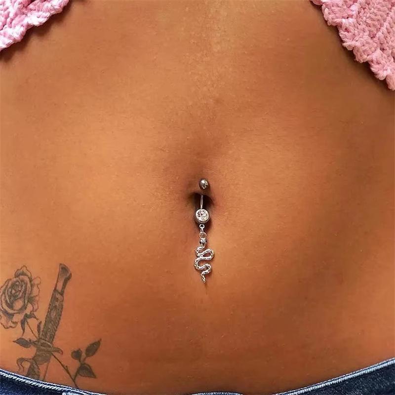 Piercing Sexy Uña de Ombligo Joyería Corporal Para Mujeres Niñas Anillos de Ombligo de Serpiente Personalizados Anillo de Ombligo Simple Regalos
