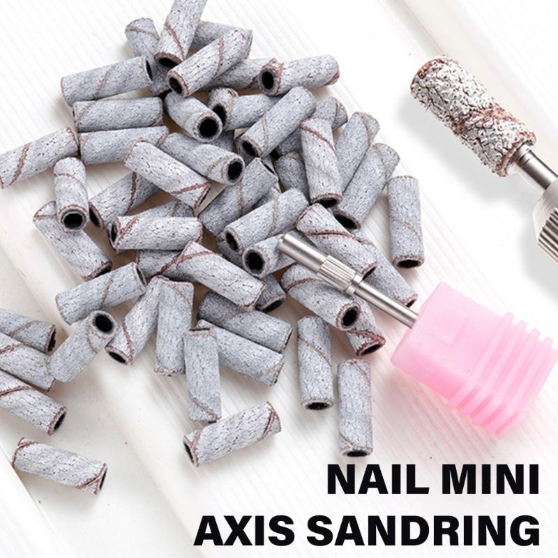 Small Sanding Bands for Nails Drill Nail Sanding Drill Bits Set 80/120/150/180/240 Grits Nail Sanding File for Nail