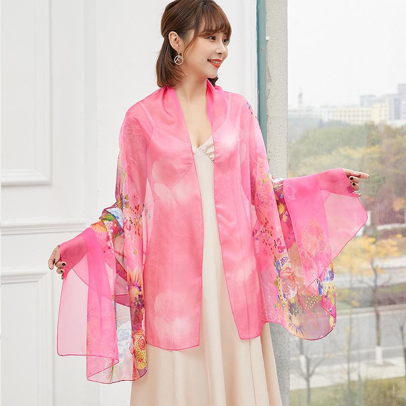 გაზაფხული/ზაფხული ახალი ქალის აბრეშუმის შარფი 90 * 90 სმ სიმულირებული აბრეშუმის ტილო კვადრატული შარფი მოდური პრინტიანი დიდი კვადრატული შარფი პროფესიონალური შარფი