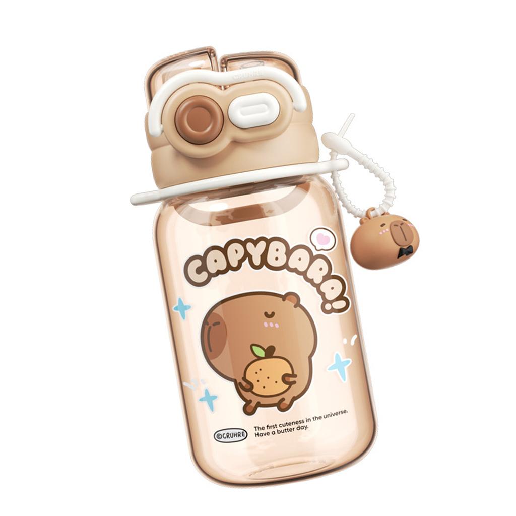 Adorable Capybara Shaped Water Bottle Double Drink Cup For All Ages Perfect For Home Office Or Outdoor Activities