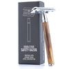 Yousheng Beard Razor Manual Ergonomics Handle Lightweight Reusable Bamboo Handle Eco-Friendly Double Edge Razor for Home Use
