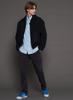 Comspace1980 [Xl~4Xl] Wool Blend Collar Blouson Jacket_Charcoal