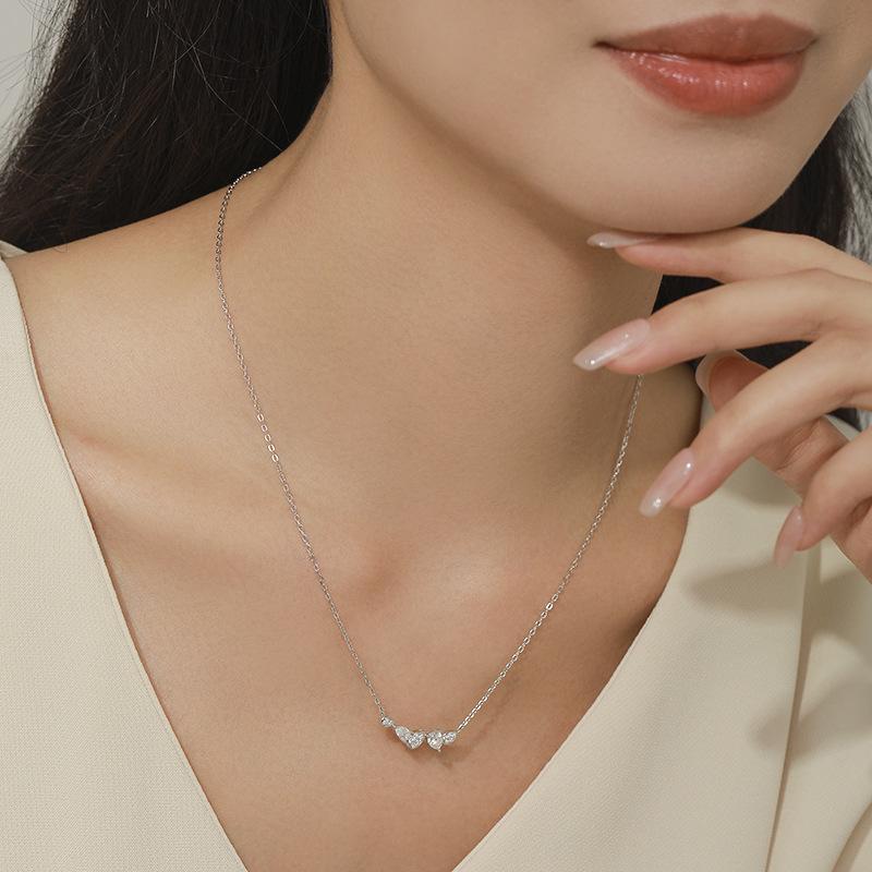 Elegant Blue Zircon & Moissanite Leaf Pendant Necklace