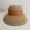 Hat Women's Summer Sunscreen Sun Hat Fisherman Straw Hat Bowler Hat Seaside Beach Hat Travel Breathable