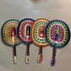Vietnam Imports Hand Woven Seaweed Fan Oval Dopamine Daily Ins Style African Element Decoration Homestay Summer