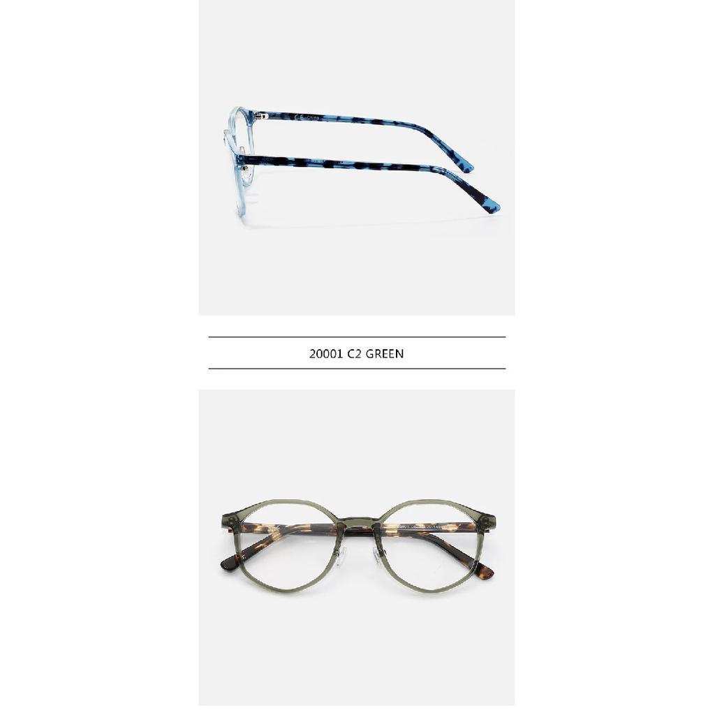 ZENOTTIC Casual Geometric Round Optical Prescription Eyeglasses Frames for Men Women Ultralight Acetate Spectacle Frame