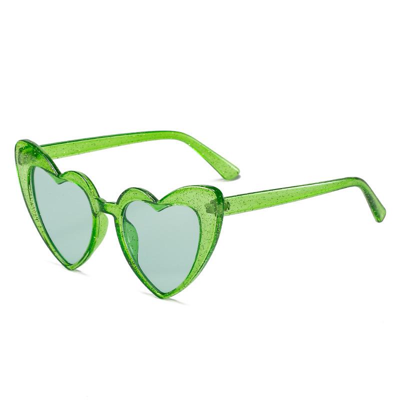 Fashion new love women's sunglasses European and American trend hinge tooth peach heart sunglasses personalized glasses