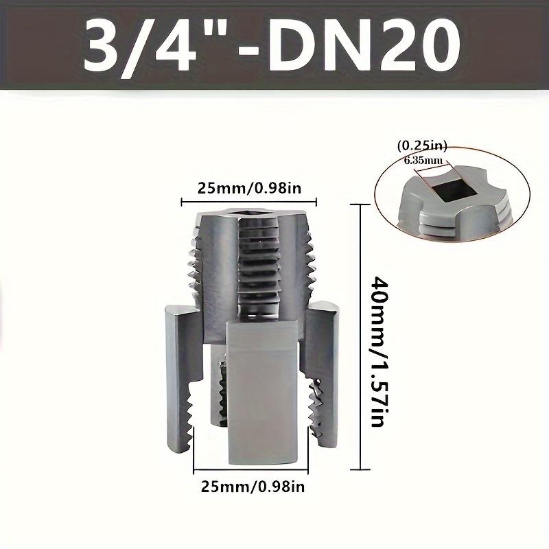 [Rohrlocheisen-Satz] 3-teiliger integrierter Rohrlocheisen-Satz - Hocheffizientes Gewindeschneidwerkzeug, PPR-Rohrreparaturset für die Größen 1/2"-DN15 & 3/4"-DN20
