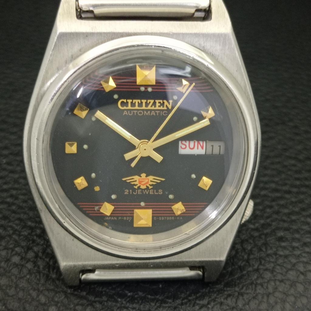 AUTOMATISCHE VINTAGE CITIZEN 8200 JAPAN HERREN ORIGINAL ZIFFERBLATT UHR a702157-5 R208-a702157