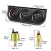 3 in 1 Car Meter Kit 52mm Water Temp Gauge Voltmeter Oil Press Black Bezel Triple Gauge Set trument For Car Marine Trucks