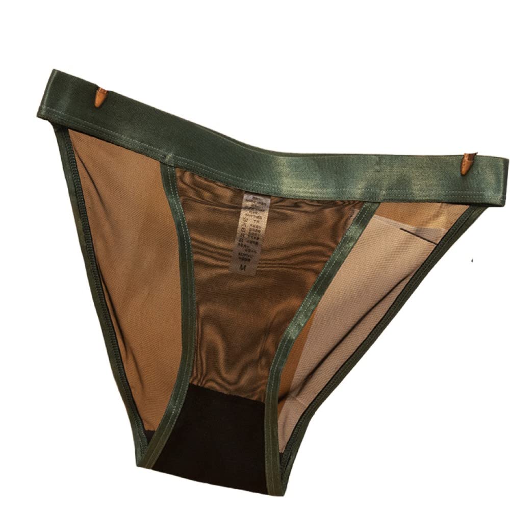 

Plus Nao Solid Simple Size M Women s Hip-Hugging Panties, See-Through, Two-Tone, Color, Green,