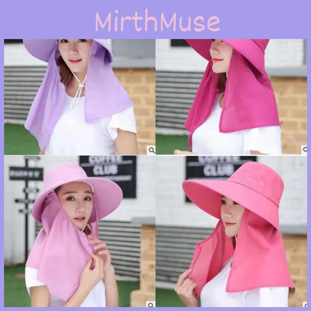 Summer Wide Brim Sun Hat For Women With Neck Coverage In Light Pink Cotton For Outdoor Work