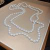 Pearl Necklace Women's 2025 New Popular Long Sweater Neck Chain New Chinese Style Cheongsam Horse Dress Accessories