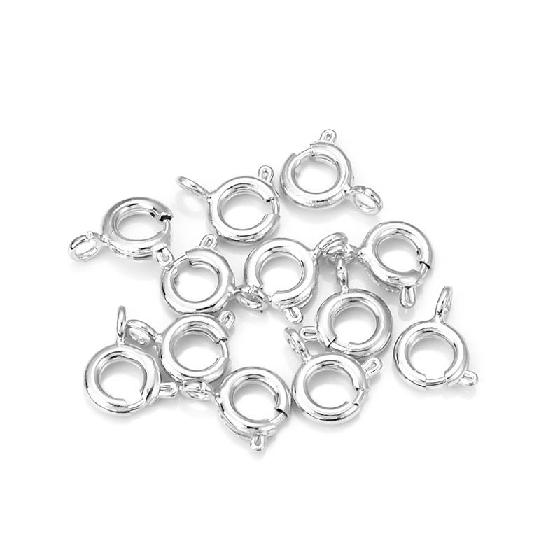 Gold Silver Spring Ring Clasp With Open Jump Ring jewelry Clasp For Chain Necklace Bracelet Connectors Jewelry Making