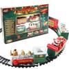 Christmas Realistic Electric Train Set, Battery Operate, Christmas Tree Decoration Train Electric Tracks Toys For Kids Xmas Gift