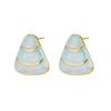 18K Gold‑Plated Stainless‑Steel Triangle Drop Women Earrings, Stylish Simple High‑Sense Versatile Ear Jewelry