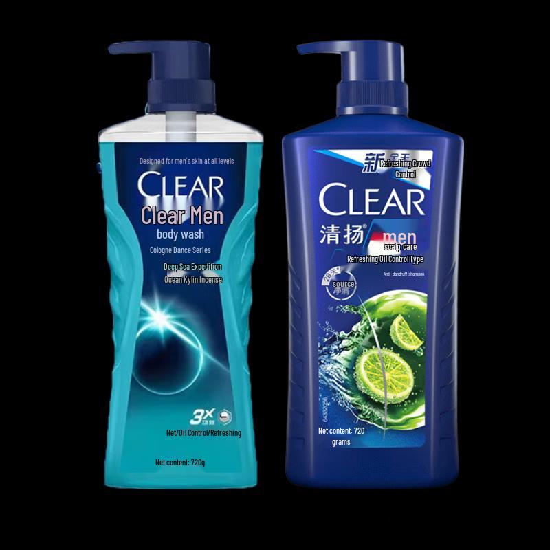 

Clear Scalp Men s Deep Sea Adventure Shower Gel & Anti-Dandruff Shampoo Set