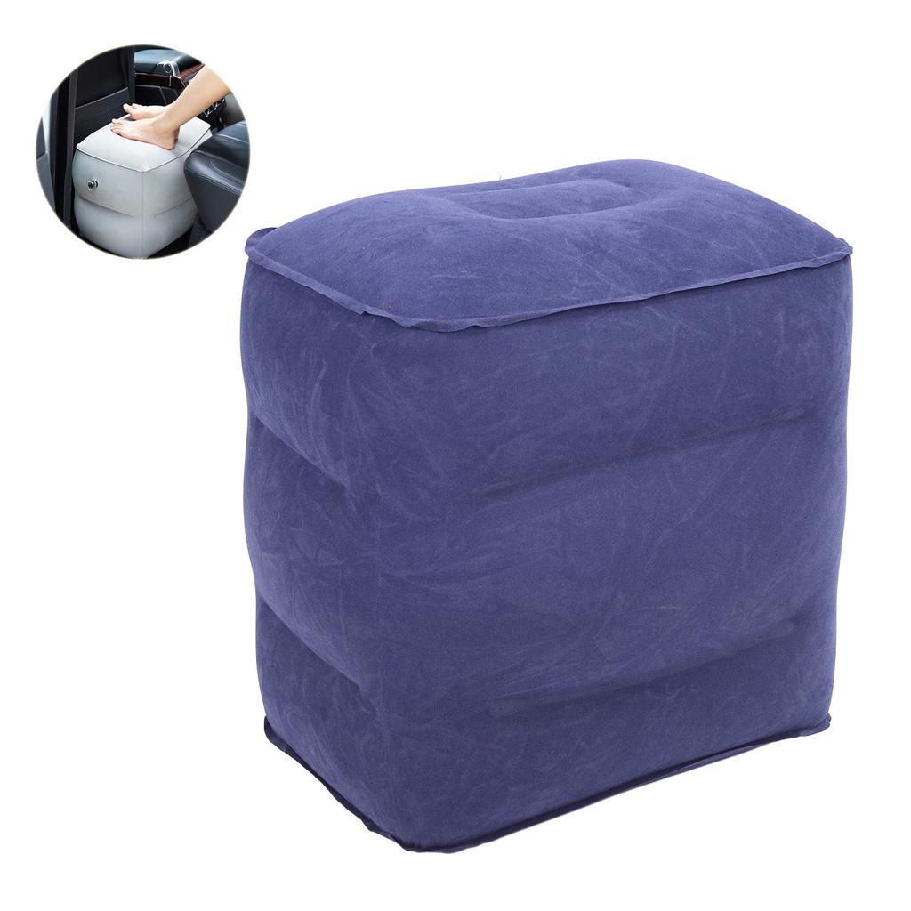 Inflatable Foot Rest Comfortable Ergonomic Portable Travel Foot Leg Rest Pillow for Airplane Car