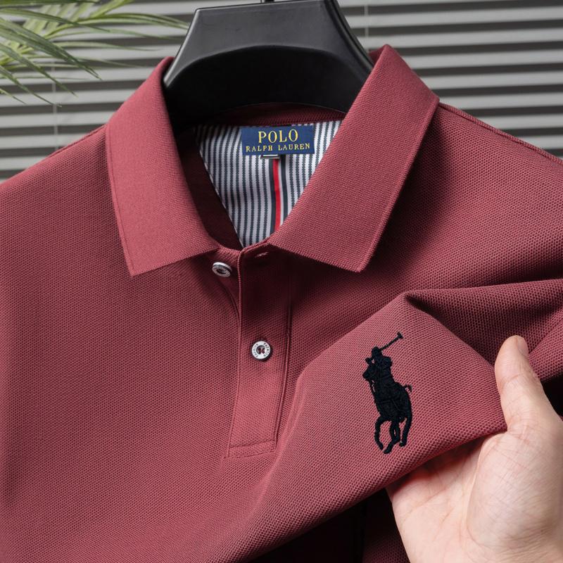 

Polo Ralph Lauren Летняя мужская новая вышивка пони однотонная чистый хлопок свободная деловая повседневная рубашка поло XL