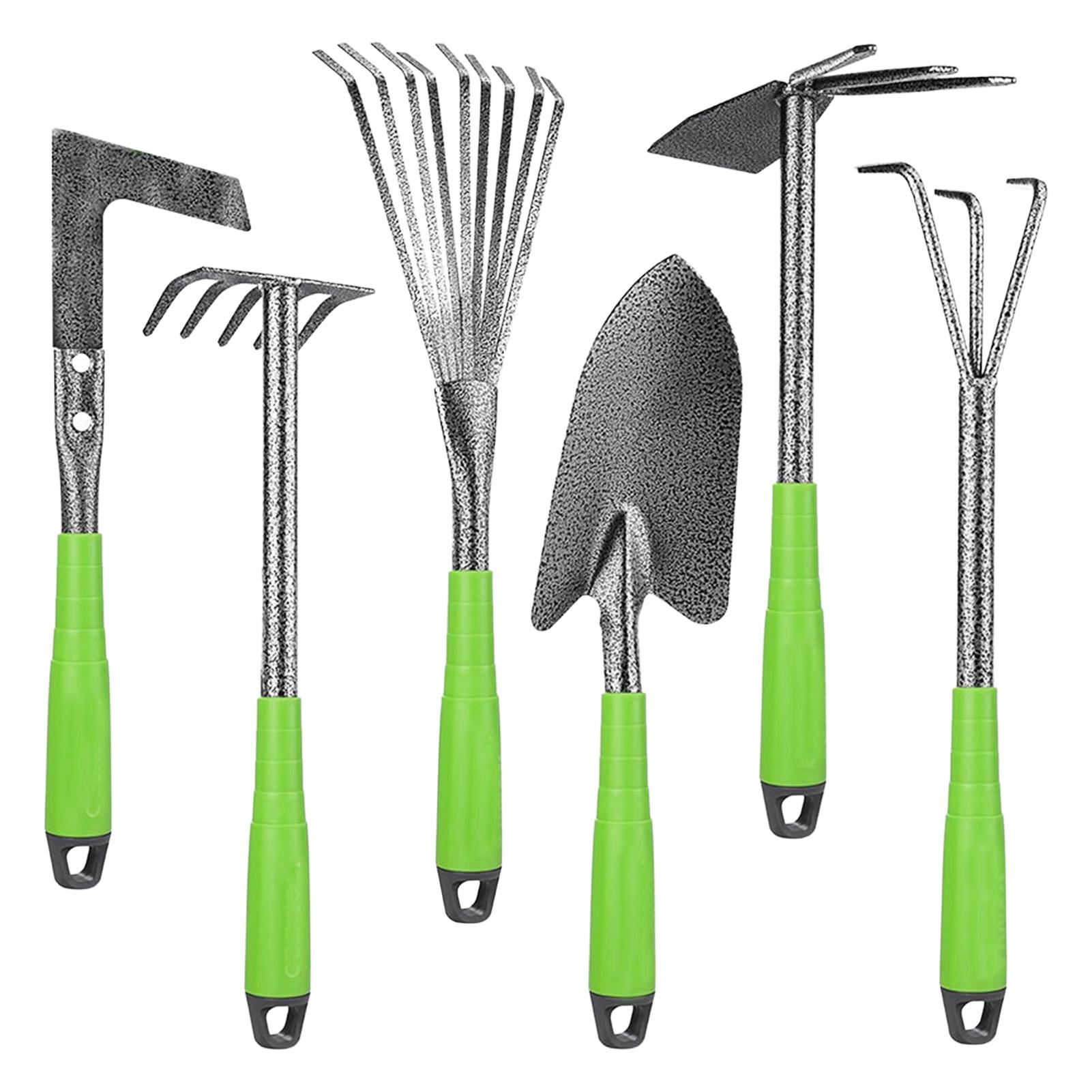 

6 Pcs Garden Tool Set Stainless Steel Gardening Kit With Ergonomic Handles For Yard Planting