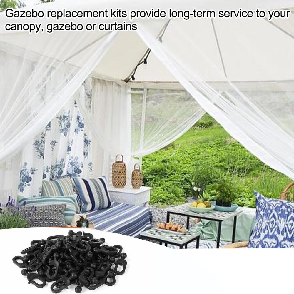 20pcs Plastic Mosquito Netting Rings Rustproof Hook Accessories Durability Curtain Hooks  Tent