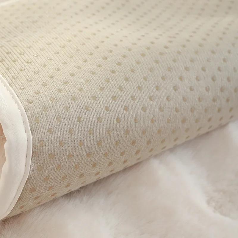 Rabbit Plush Sofa Cover Living Room Thicken Winter Warm Wave Strip Sofa Towel Mat Non-slip Soft Couch Cushion Protector Cover