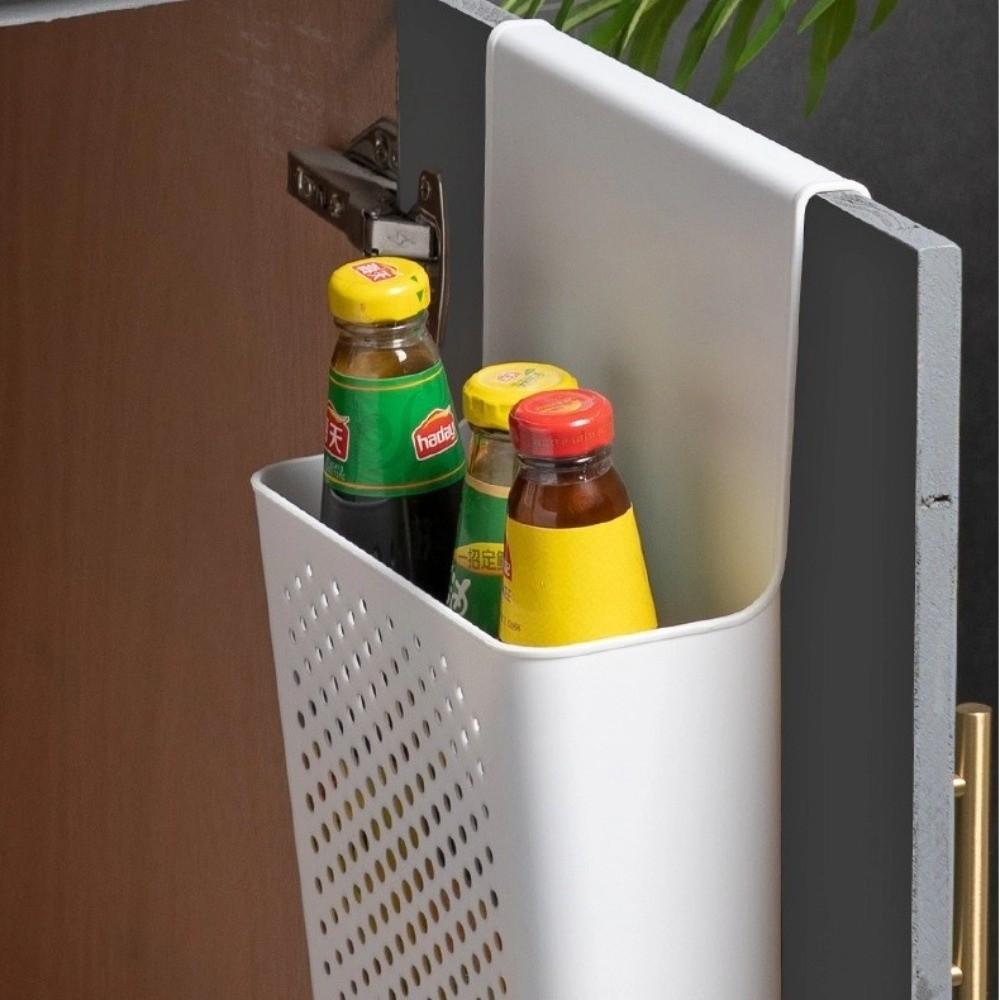 No-Drilling Cabinet Door Storage Shelf Wall Mounted Side Hanging Basket  Ktichen