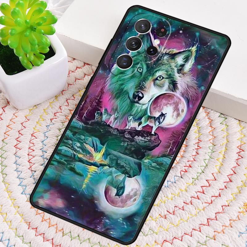 Moonlight of the Wolf Silicone Phone Case For Samsung Galaxy note 10 pro S26 S25 S24 S23 S22 S21 Plus S25Ultra Capa Cover