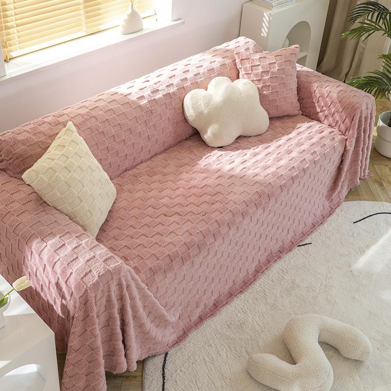 Sofa Towel Four Seasons Universal Light Luxury Cushion Ins All-Inclusive Sofa Cover Cushion Cover Towel Plush Anti-Scratching Thickened