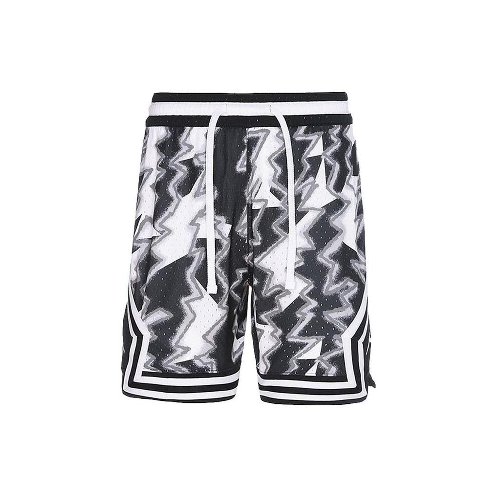 Jordan Tie-Dye Print Breathable Loose Basketball Shorts Men Bottoms Black DQ7335-100