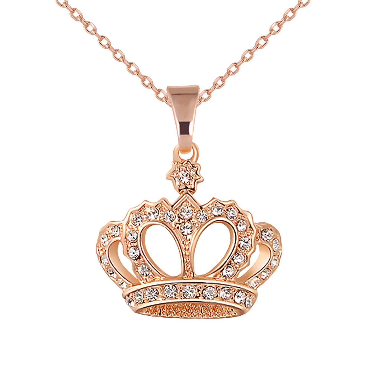 New Fashion Set Diamond Necklace Personality Crown Reveals Your Temperament
