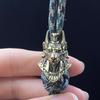 Ancient Egypt Death God Jackal Head Brass Edc Knife Beads Diy Paracord Woven Lanyard Pendants Jewelry Outdoor Accessories