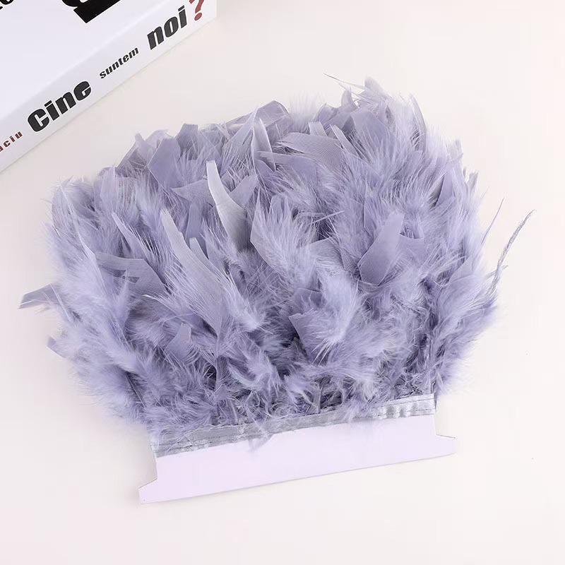 Turkey Feather Trim for DIY Stage Costume & Skirt Decoration