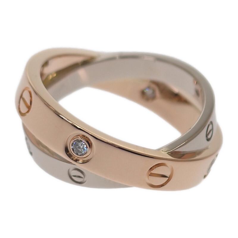 CARTIER  B4094347 #7(JP Size) ring K18 Pink Gold/K18 white gold Women