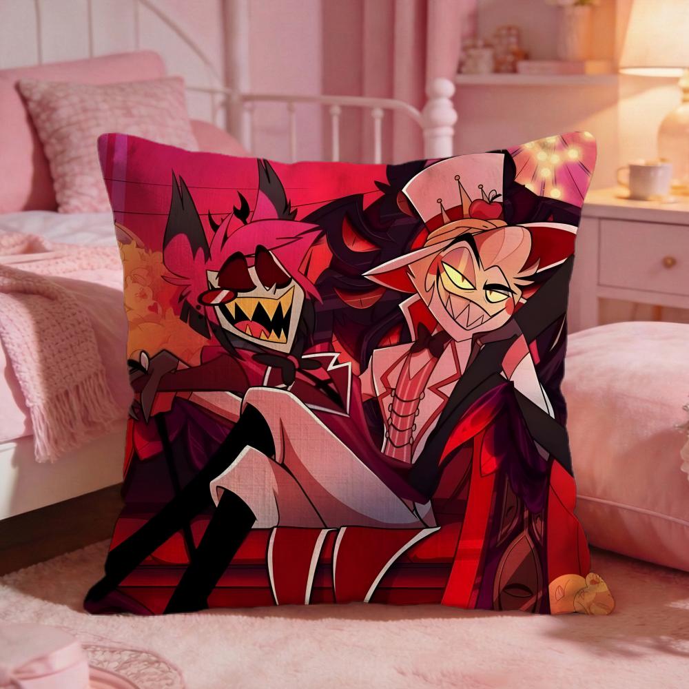 Hazbin HHotels Game Hot Cushion Cover Premium Comfort Reversible Pillow Cove Two In One Design For Any Room Car Interior