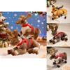 Christmas Reindeer Plush Decor With Pp Cotton Filling For Holiday Festivities
