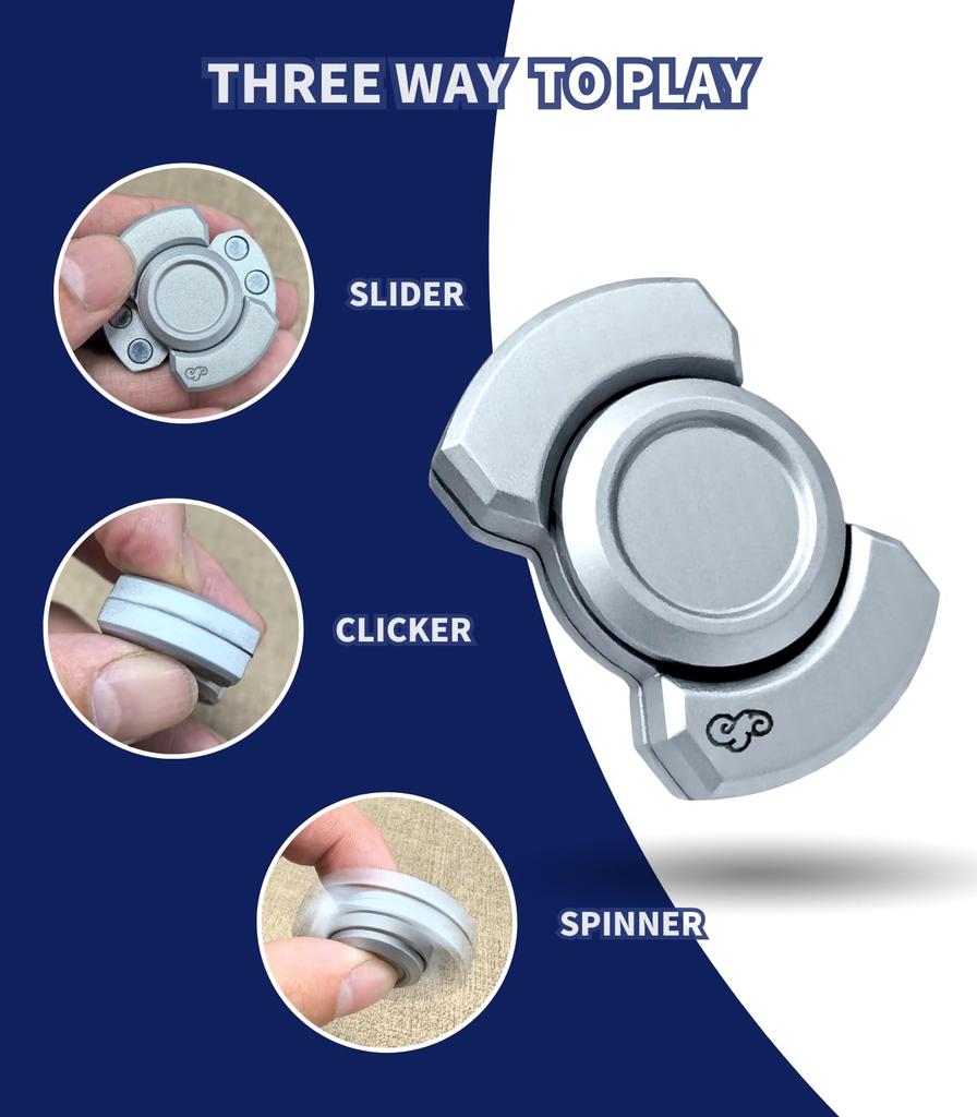 Multiple Play Magnetic Slider Fidget Spinner EDC Adult Fidget Toys Anti Stress Hand Spinner ADHD Anxiety Autism Stress Relief