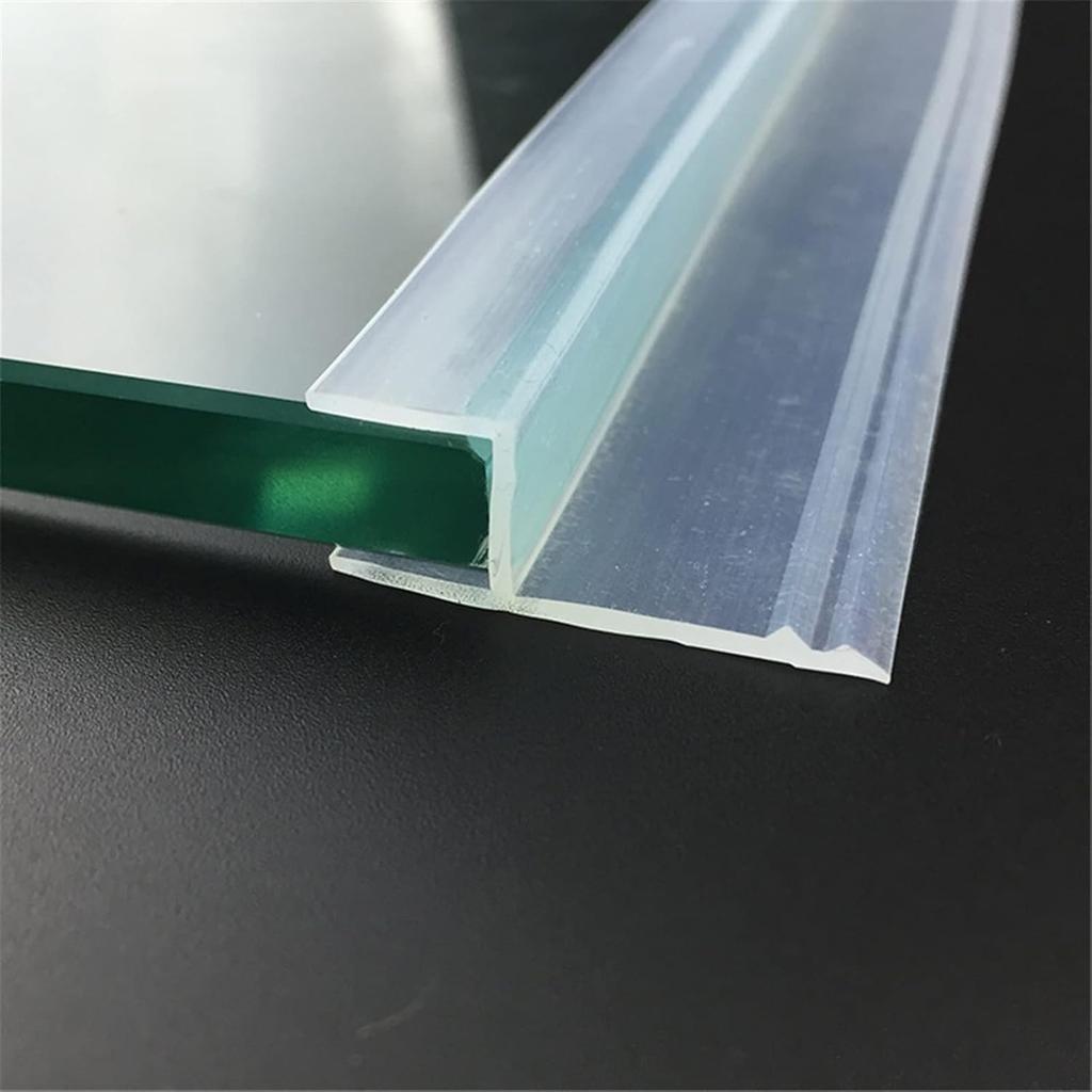6 8 10 12mm Glass Seals Frameless Shower Bathroom Door Window Balcony Screen Sealing Strip Weatherstrip Draft Stopper Big H (Length : 5M, Shape : H)