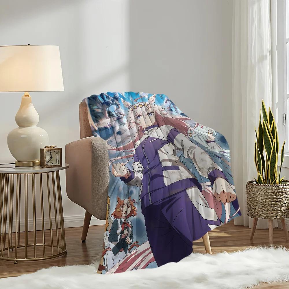 Anime Uma M-Musume Cinderella GrayS Decke Weich Bequem Nickerchen Plüsch Geeignet Für Wohnzimmer Büro Schlafzimmer Zuhause Kinder Geschenk