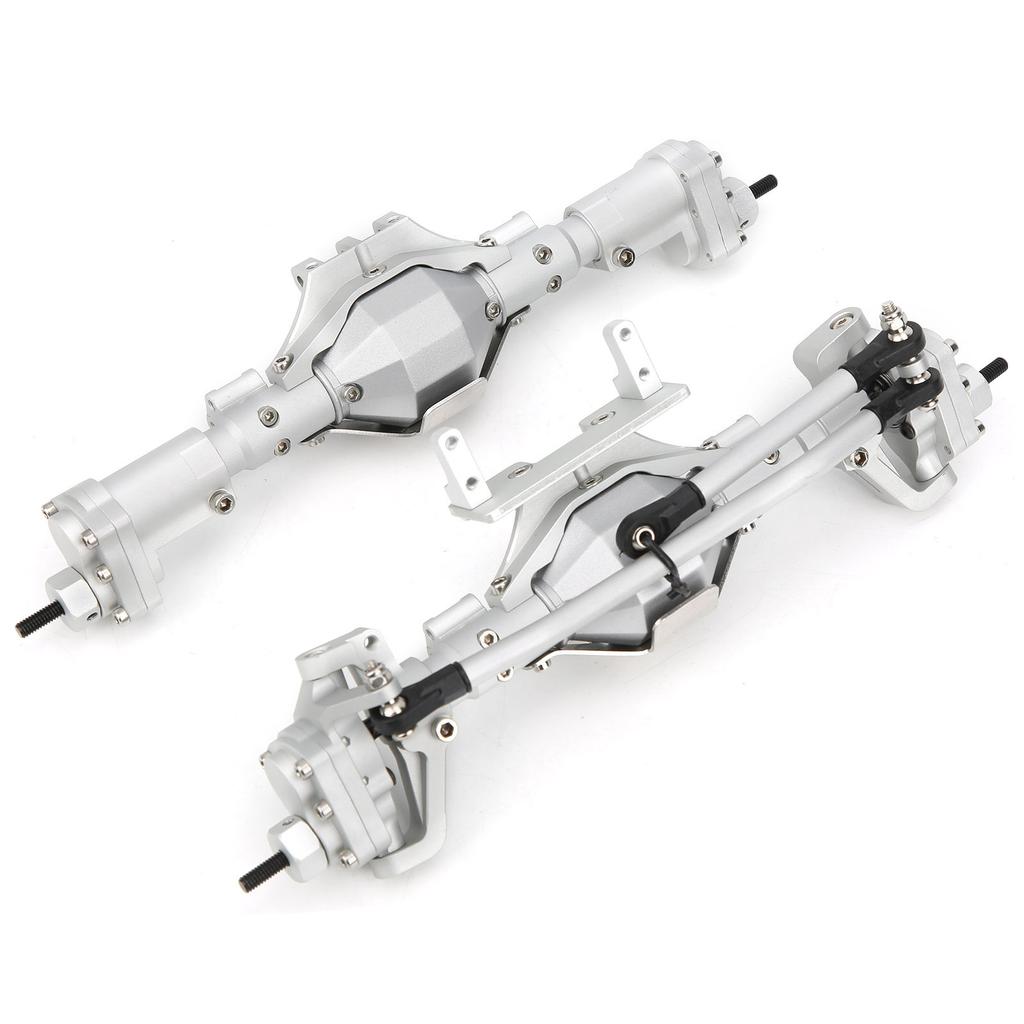 Front Rear Axle Upgrade Parts Fit for SCX10 II 90046 90047 1 10 Axial RC Car ModelSilver