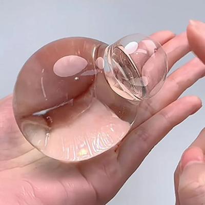 1/2/3Pcs Stress Relief Squeeze Ball with Bubble Injector DIY Bubble Popping Ball Sensory Toy Anti-anxiety Clear Stress Ball Fidget Toy