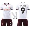 2023/2024 Man City Haaland Kids Football Kit Party Chili White Sportswear Children's Day Gift Polyester