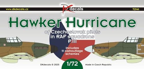 DK Decal 1/72 Hawker Hurricane Czechoslovakian Pilots in the Royal Air Force, Part 3 Plastic Model Decal DKD72141 (Airplane)