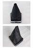 Black Leather Gear Shift Knob Cover with Silver Trim for Lifan 520 Cars