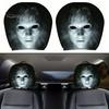Husa lavabilă pentru tetieră scaun auto, Husa universală, Protector accesoriu cu față înfricoșătoare pentru sărbători, Majoritatea vehiculelor, Ușor de instalat, Auto