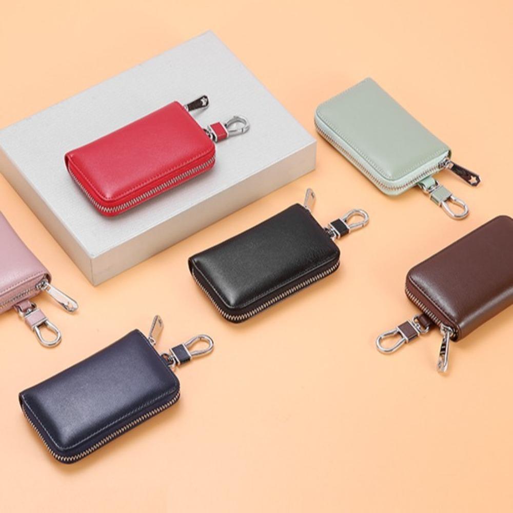 Mini Purse Genuine Leather Key Bag Cow Split Car Key Case Key Holder Organizer Pouch  Unisex